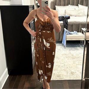 Shona Joy Copper Floral Dress size 2-4
